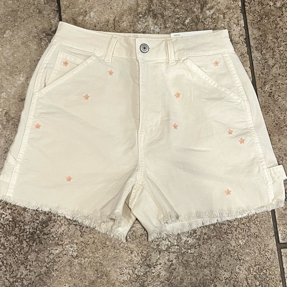 NWT!! American Eagle Outfitters Size 0 / 25W Cream High Waist Shorts